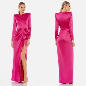 Ieena for Mac Duggal Pink Satin Gown Size 6